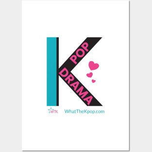 K design with K-Pop and K-Drama on White Posters and Art